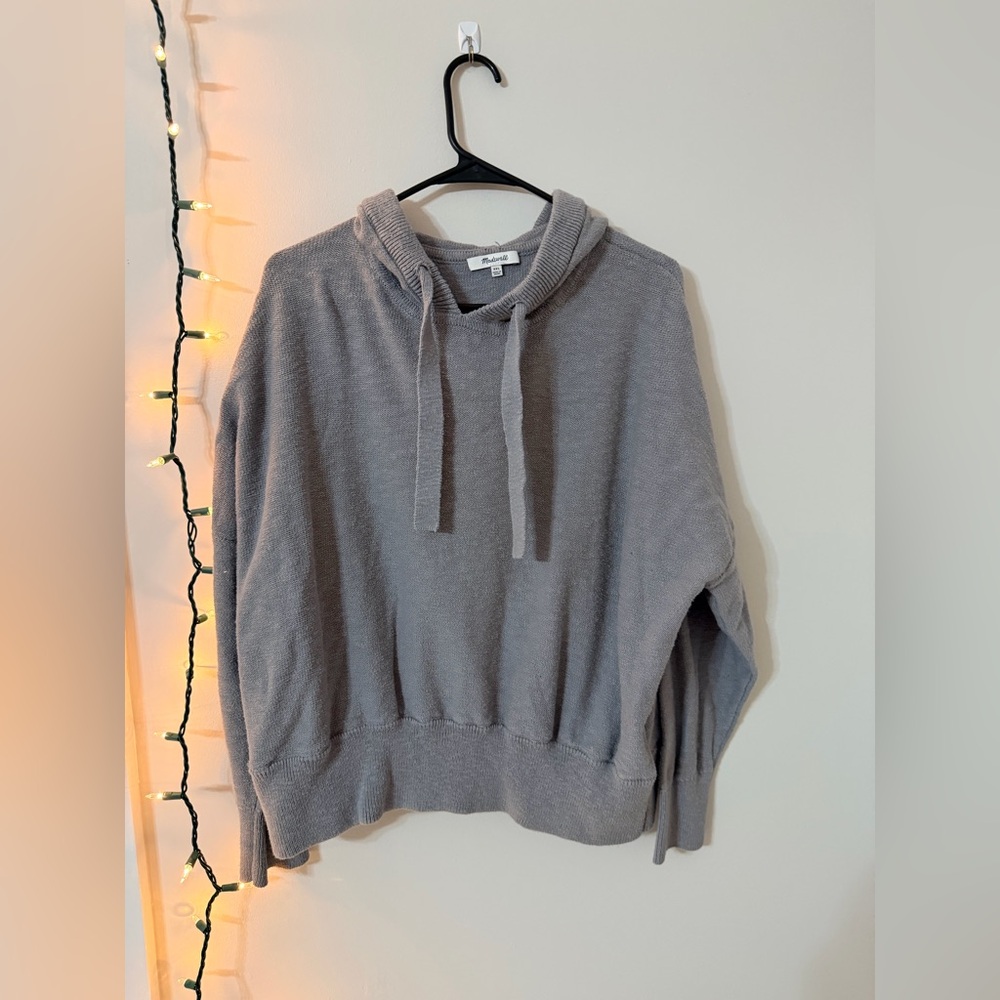 Madewell Gray Hooded Sweater